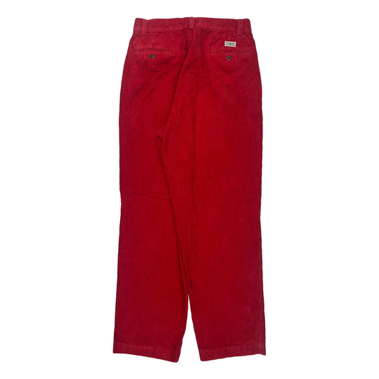 Polo By Ralph Lauren Cord Trousers - 30″ Waist Red Corduroy