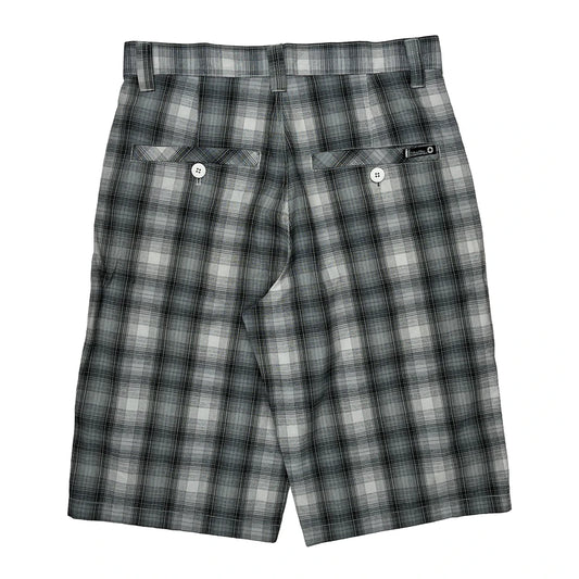 Southpole Checked Shorts - 32W 12L Grey Cotton
