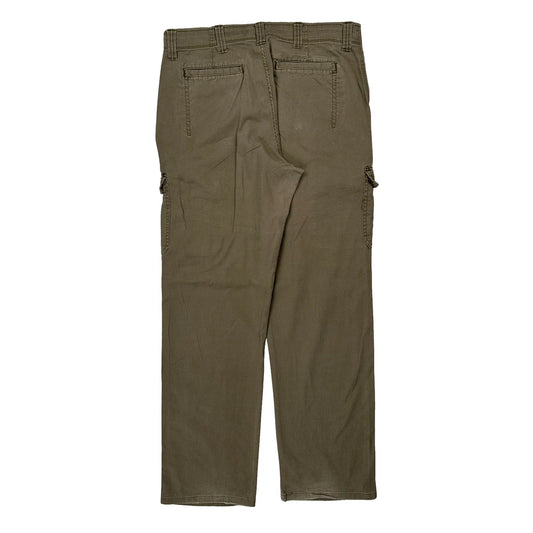Wrangler Cargo Trousers - 33W 32L Khaki Cotton