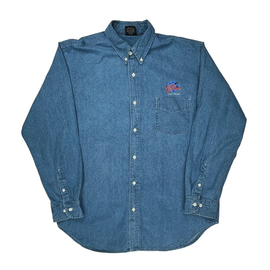 Vintage Planet Hollywood Denim Shirt - XL Blue Denim