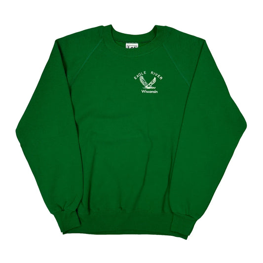 Made In USA Lee Sweatshirt - Large Green Cotton