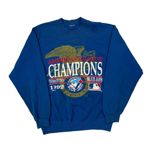 Toronto Blue Jays Logo Athletics Sweatshirt - Medium Blue Cotton