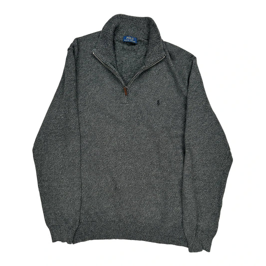 Polo By Ralph Lauren 1/4 Zip - 2XL Grey Wool Blend