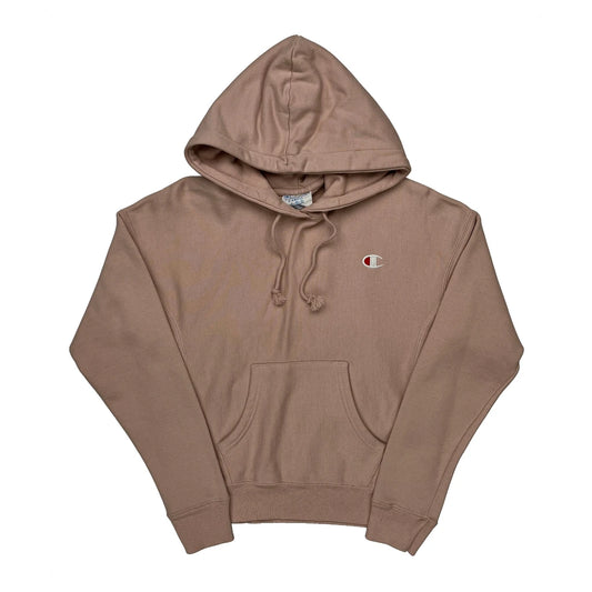 Vintage Reverse Weave Champion Hoodie - XS Brown Cotton