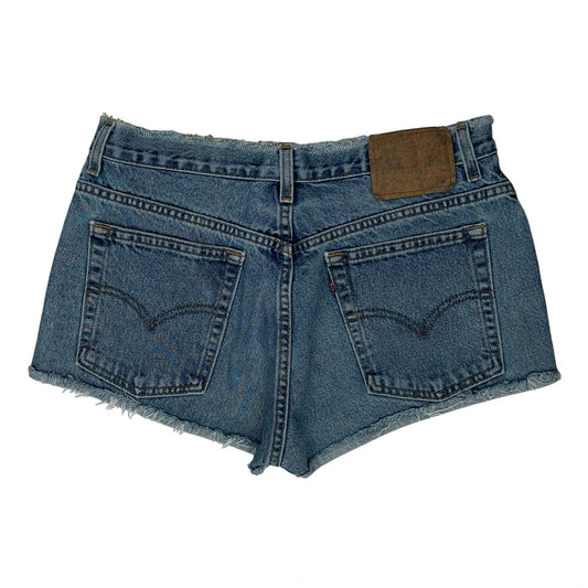 Cut Off Levis Mini Denim Shorts - 30W UK 10 Blue Denim