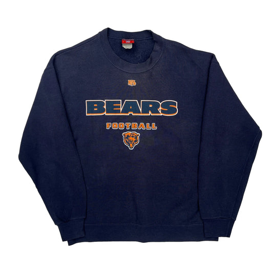Bears Nfl Football Sweatshirt - Large Navy Cotton