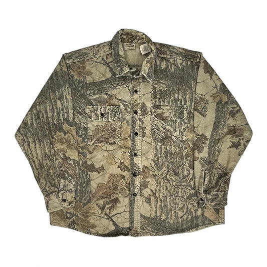 Five Brothers Camo Flannel Shirt - XL Khaki Cotton