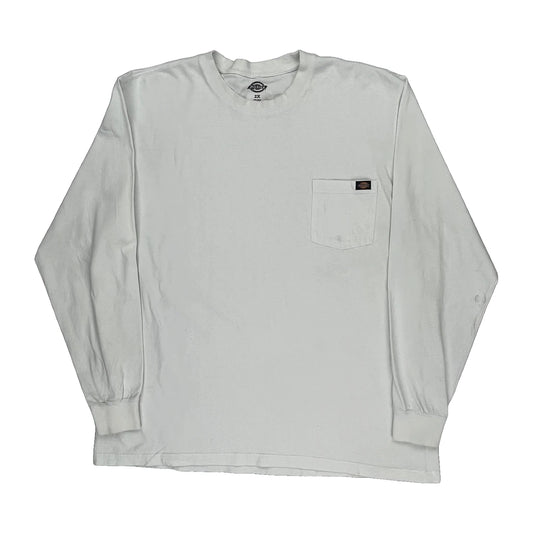 Dickies Long Sleeve T-Shirt - 2XL White Cotton