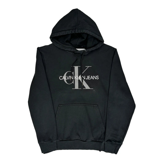 Calvin Klein Jeans Graphic Hoodie - Medium Black Cotton Blend