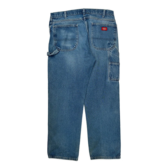Dickies Double Knee Carpenter Jeans - 34W 31L Blue Cotton