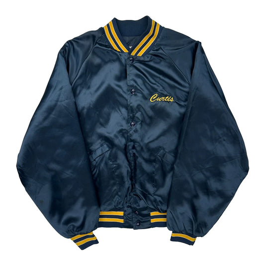 Veterans Of Foreign Wars King Louie Varsity Jacket - Large Navy Nylon