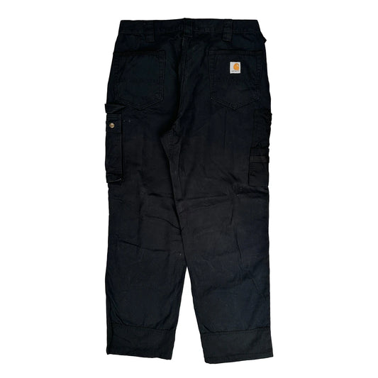 Carhartt Cargo Trousers - 35W 31L Black Cotton