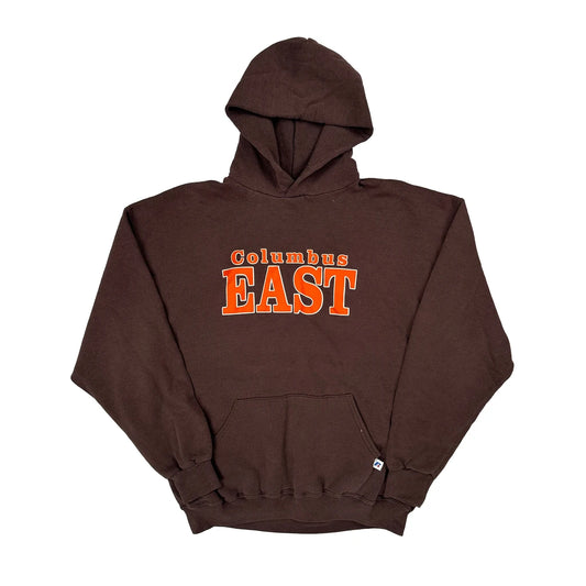 Columbus East Russell Athletic College Hoodie - XL Brown Cotton
