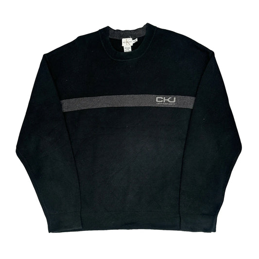 Vintage Calvin Klein Jeans Jumper - XL Black Cotton