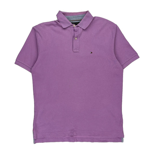Tommy Hilfiger Polo Shirt - Large Purple Cotton