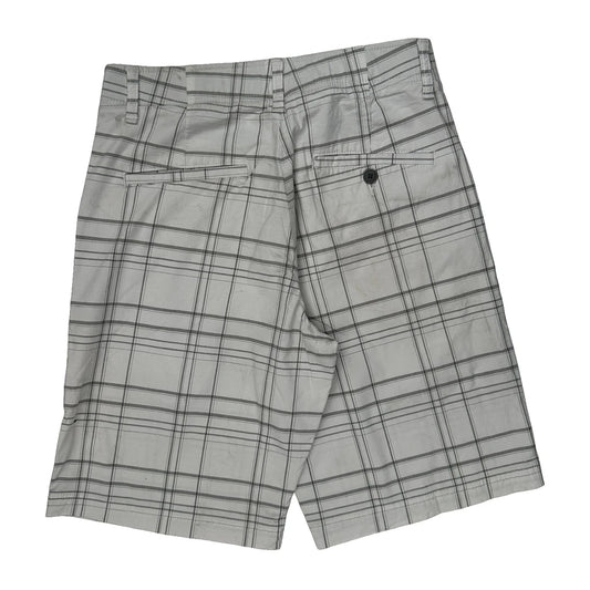 Vintage Lee Checked Shorts - 28W 9L Gray Cotton