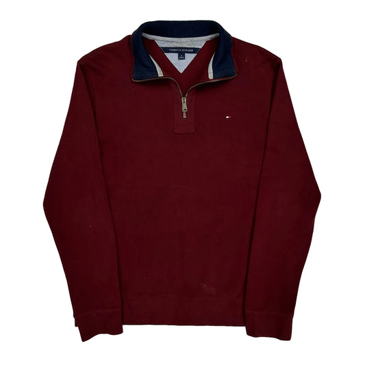 Tommy Hilfiger Jumper - Medium Burgundy Cotton