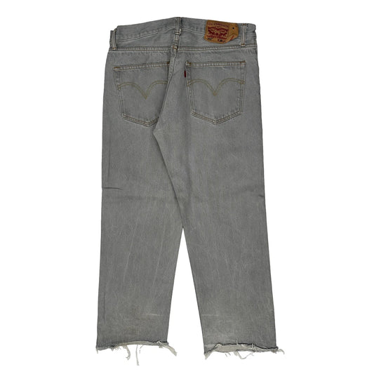 Vintage 501 Levis Jeans - 33W 28L Grey Denim