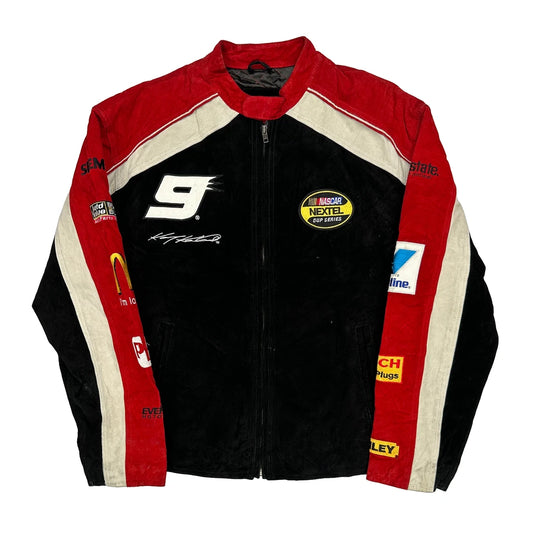 Nascar Nextel Cup Series Chase Authentics Nascar Leather Jacket - Medium Black Leather