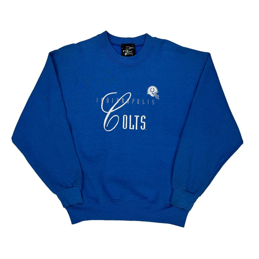 Indianapolis Colts Unbranded Football Sweatshirt - Large Blue Cotton Blend