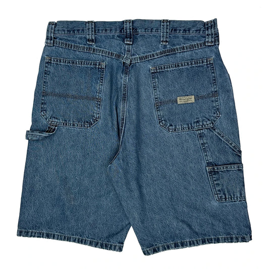 Vintage Wrangler Carpenter Shorts - 34W 10L Blue Cotton
