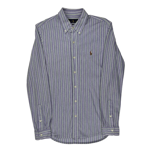Vintage Striped Ralph Lauren Slim Fit Shirt - Medium Purple Cotton