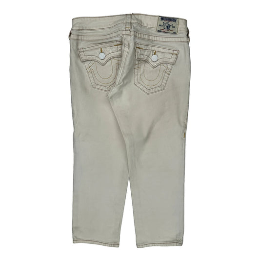 Capri True Religion Jeans - 28W US 2 White Cotton
