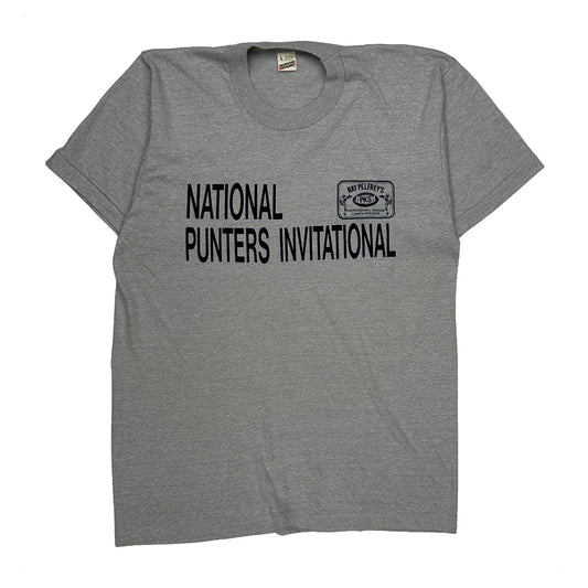 Vintage National Punters Invitational Screen Stars Single Stitch T-Shirt - Large Grey Cotton Blend