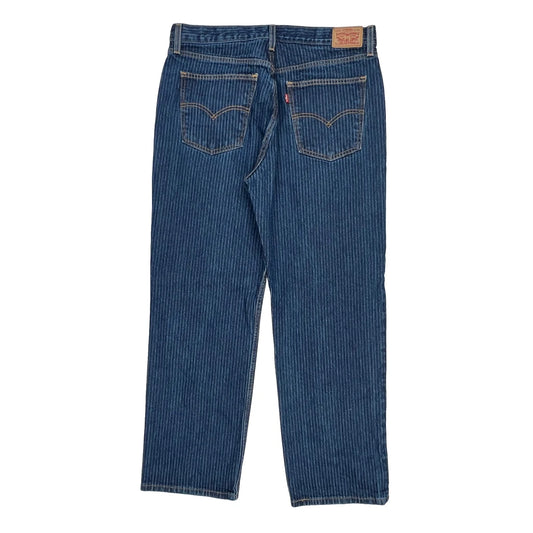 Levis Striped Jeans - 34W 30L Blue Denim