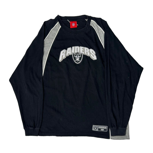 Raiders N.F.L. Long Sleeve T-Shirt - XL Black Cotton
