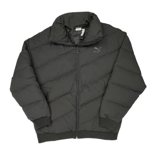 Vintage Puma Puffer - Large Black Polyester