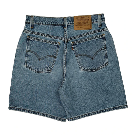 950 Orange Tab Levis Denim Shorts - 29W UK 12 Blue Cotton