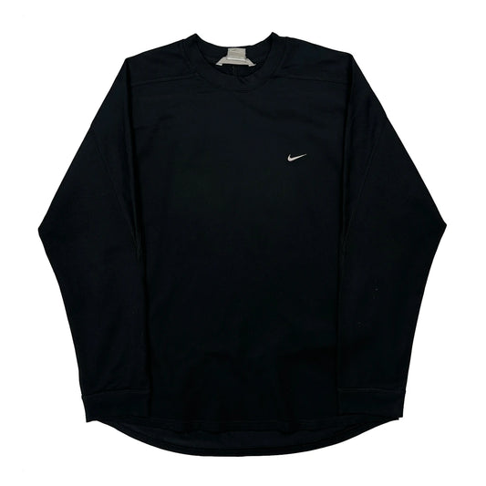 Nike Long Sleeve T-Shirt - XL Black Polyester