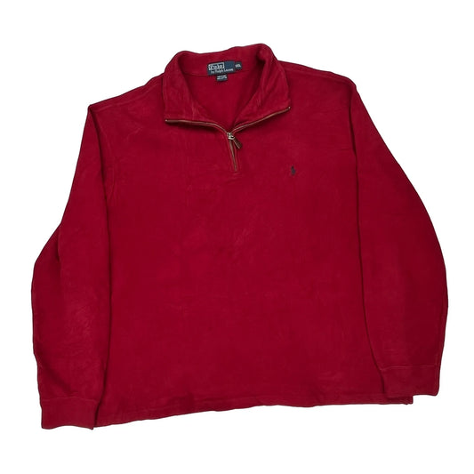 Polo By Ralph Lauren 1/4 Zip - 2XL Red Cotton