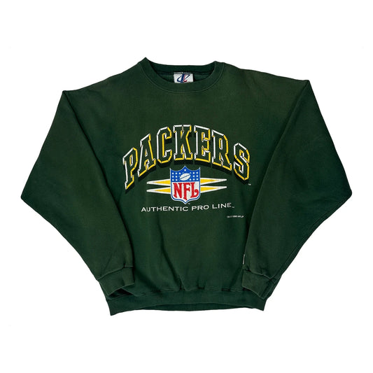 Green Bay Packers Logo Athletics Graphic Sweatshirt - Large Green Cotton Blend