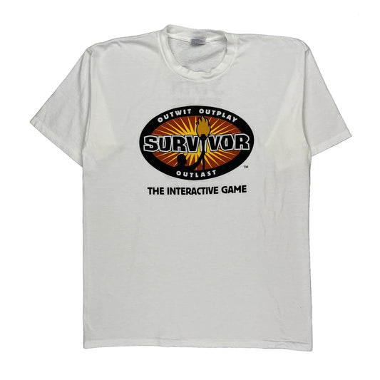 Survivor The Interactive Game All Sports Graphic T-Shirt - XL White Cotton