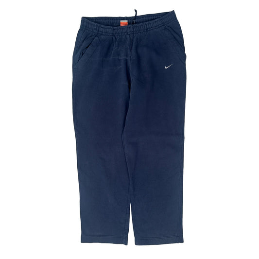 Vintage Nike Joggers - Large Navy Cotton Blend