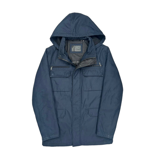 Calvin Klein Parka - Small Navy Polyester