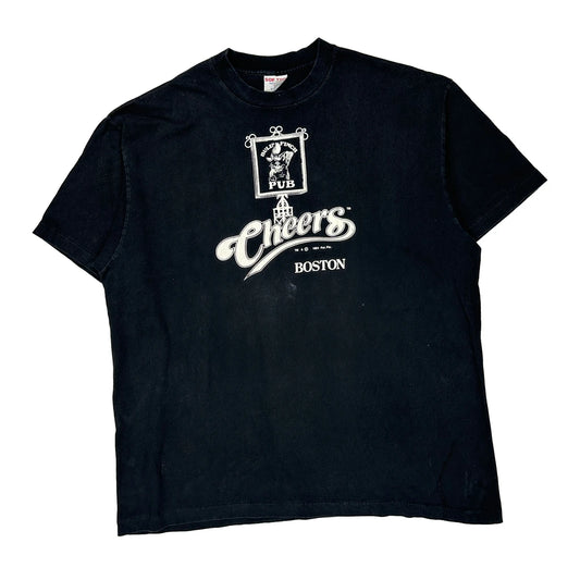 Cheers Boston Tee Jays Graphic T-Shirt - 2XL Black Cotton