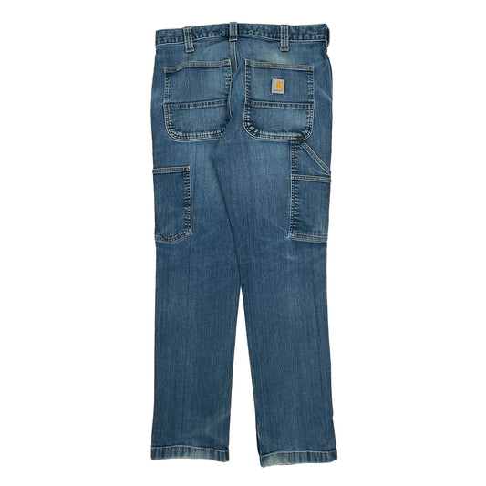 Utility Pockets Carhartt Carpenter Jeans - 32W 31L Blue Denim