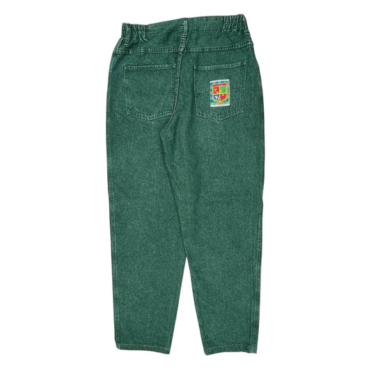 Best Company Graphic Jeans - 31W US 10 Green Cotton