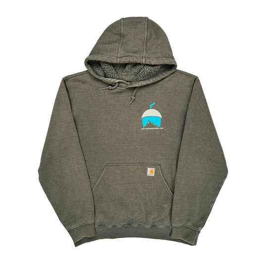 Carhartt Hoodie - Large Grey Cotton Blend
