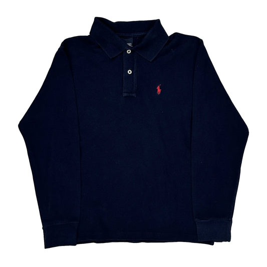 Age 10-12 Polo By Ralph Lauren Polo Shirt - Medium Navy Cotton