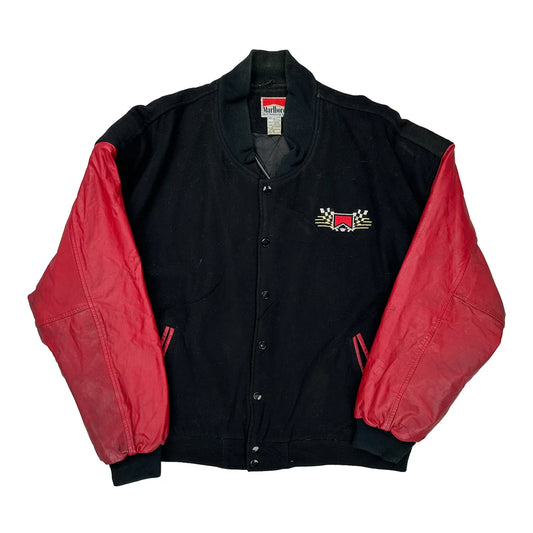 World Championship Team Marlboro Varsity Jacket - XL Black Wool Blend