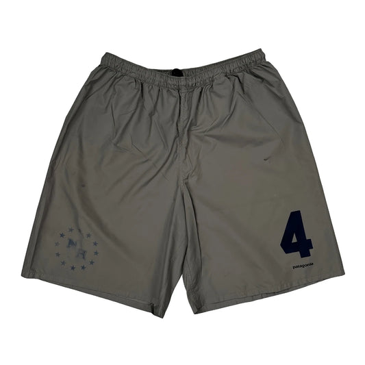 Number 4 Print Patagonia Sport Shorts - Medium Gray Polyester