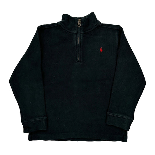 Age 6 Polo By Ralph Lauren 1/4 Zip - Small Black Cotton
