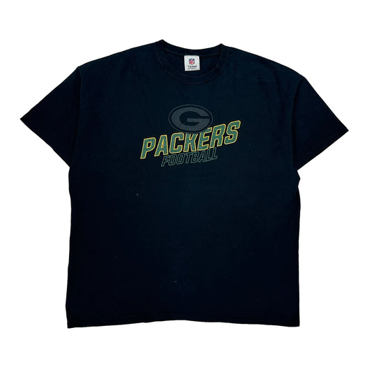Vintage Packers Nfl T-Shirt - XL Black Cotton