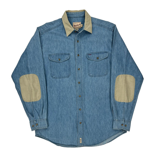 Rugged Outdoorwear Woolrich Tall Denim Shirt - Large Beige Cotton