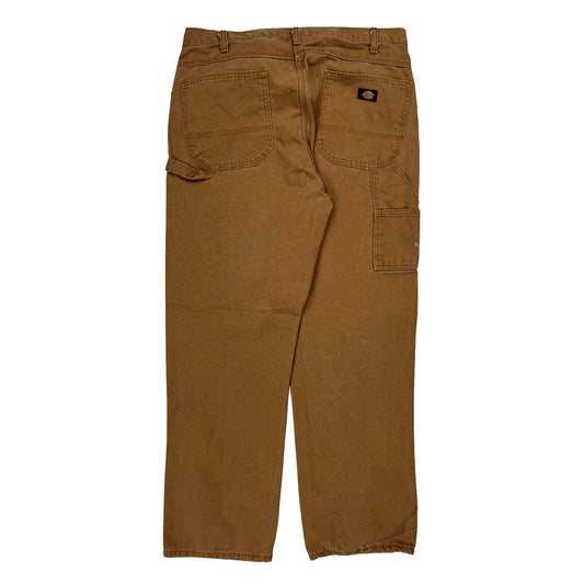 Dickies Carpenter Trousers - 36W 30L Brown Cotton