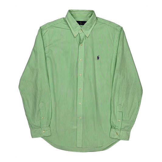 Vintage Ralph Lauren Striped Shirt - Large Green Cotton